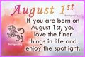 Famous birthdays for August 1